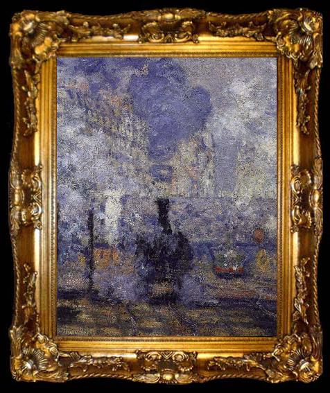 framed  Claude Monet anglok, gare saint lazare, ta009-2